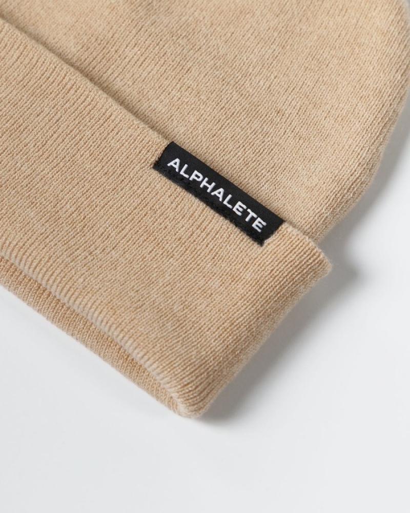 Alphalete Essential Foldover Muts Heren Beige | 38VNLXEDB