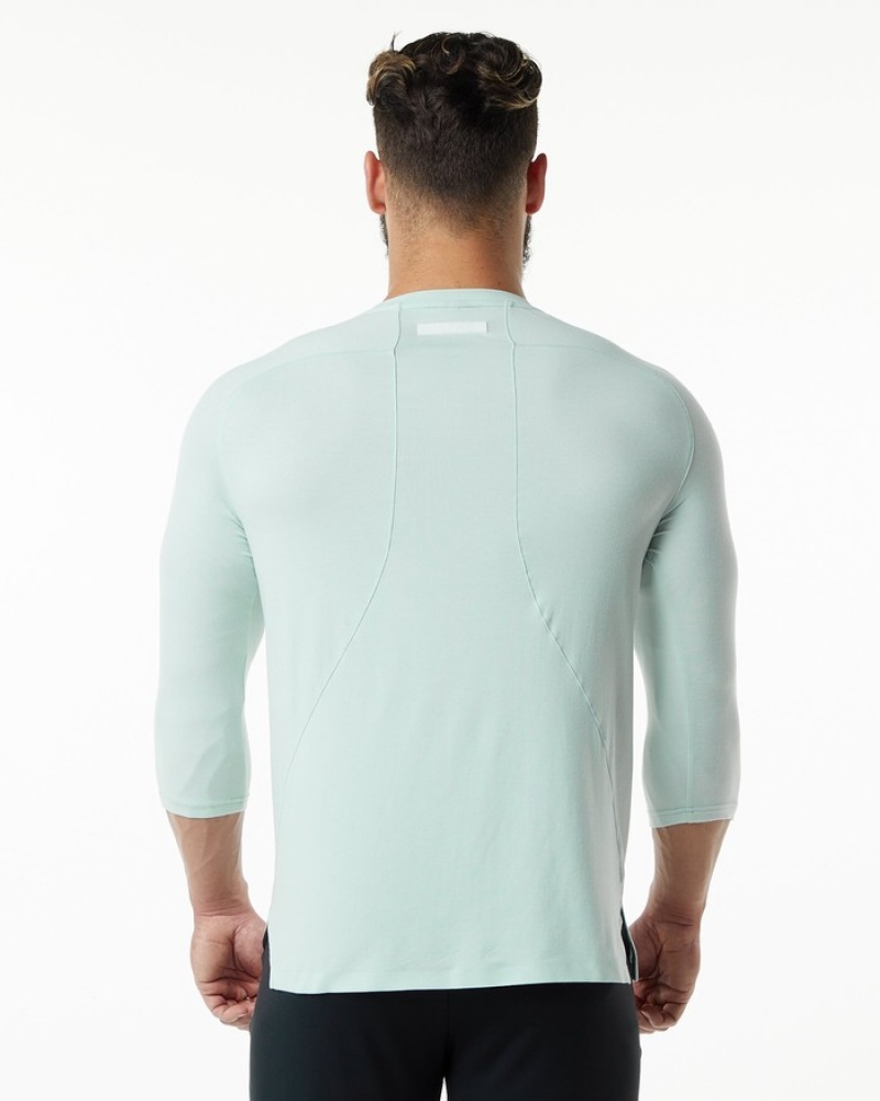 Alphalete Evo 3/4 Sleeve Overhemd Heren Blauw | 03EVPMJRK