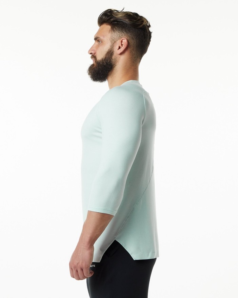 Alphalete Evo 3/4 Sleeve Overhemd Heren Blauw | 03EVPMJRK