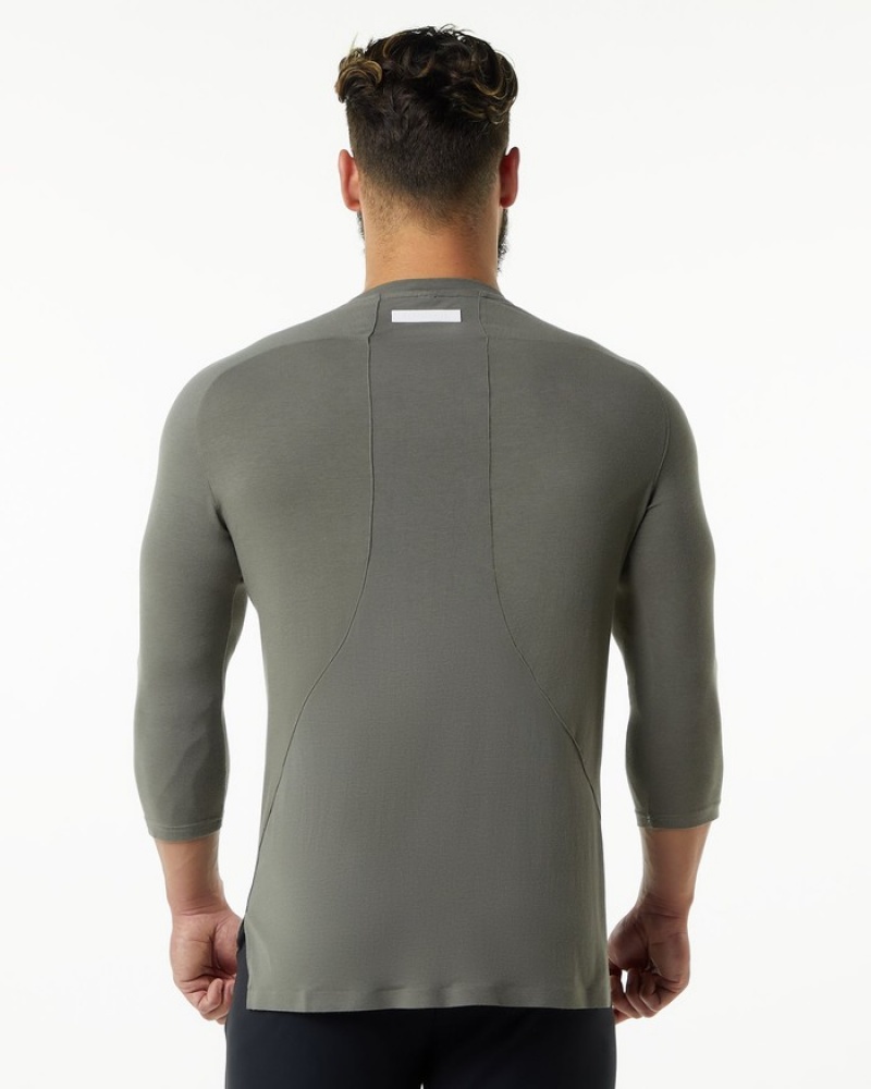 Alphalete Evo 3/4 Sleeve Overhemd Heren Grijs | 56GLXPYTB