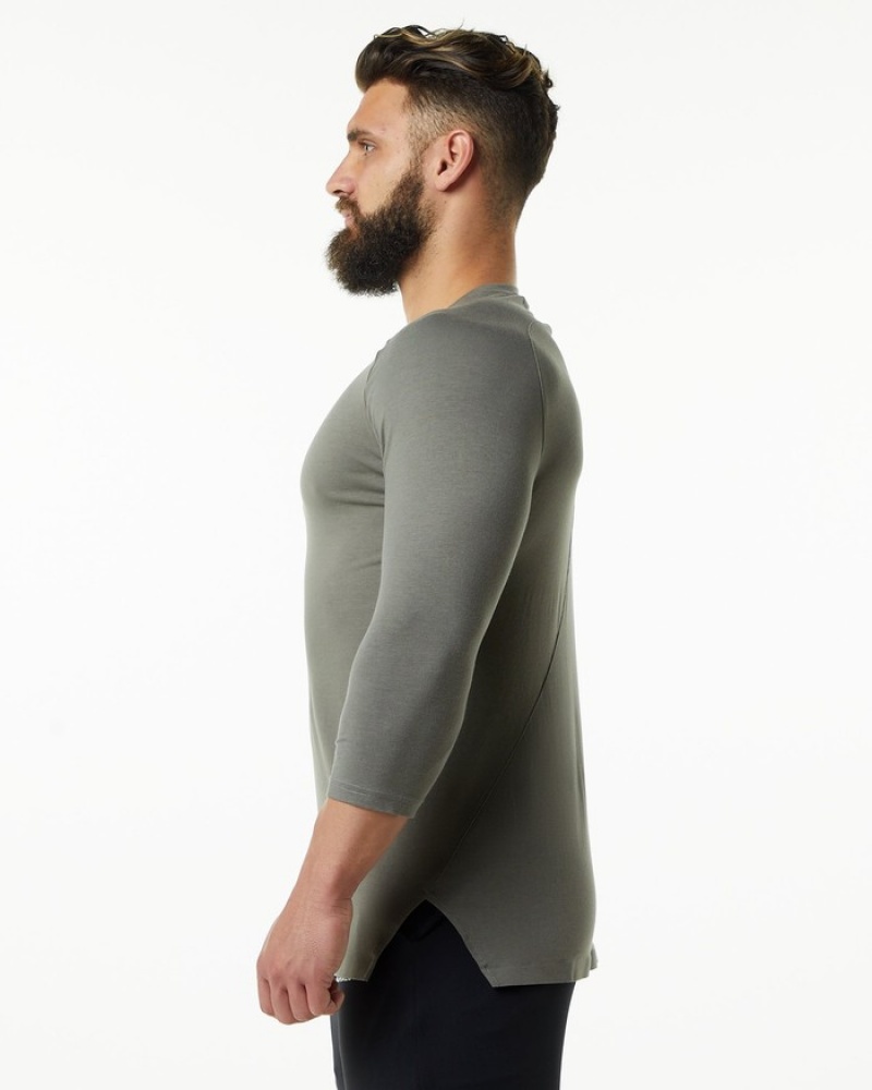 Alphalete Evo 3/4 Sleeve Overhemd Heren Grijs | 56GLXPYTB