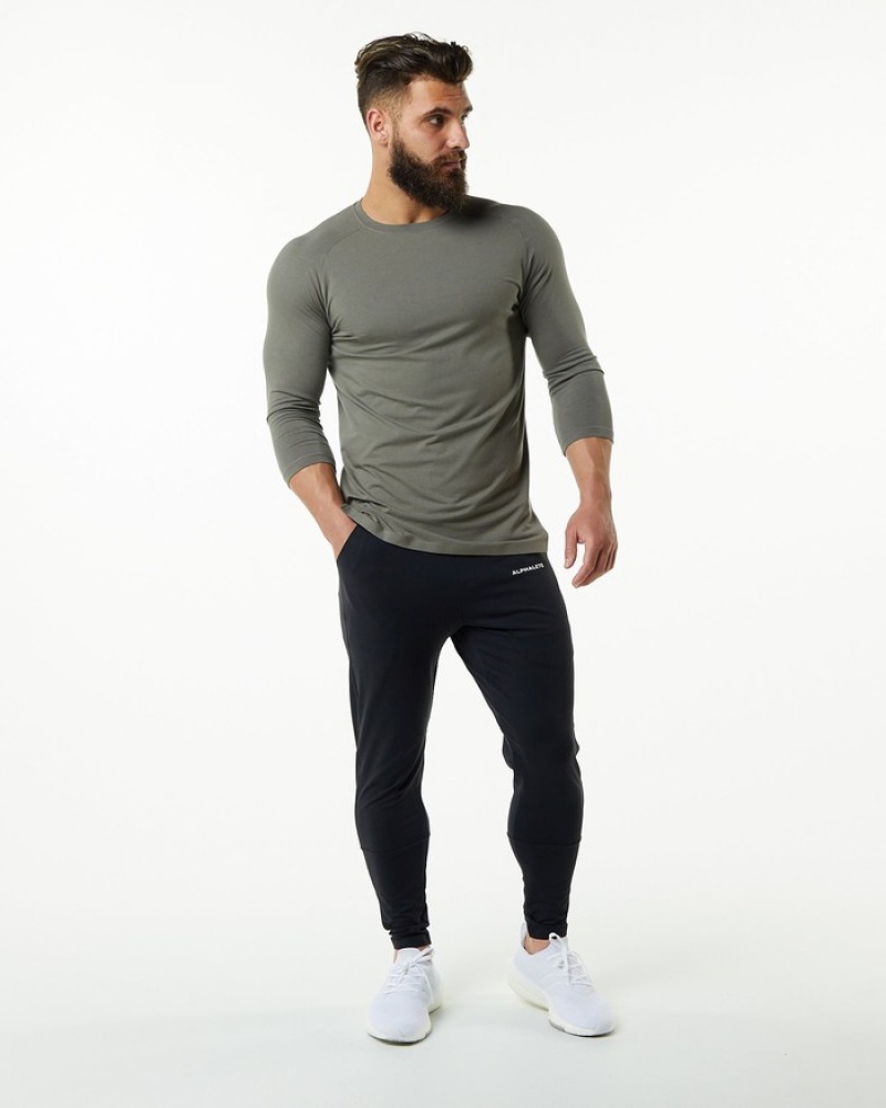 Alphalete Evo 3/4 Sleeve Overhemd Heren Grijs | 56GLXPYTB