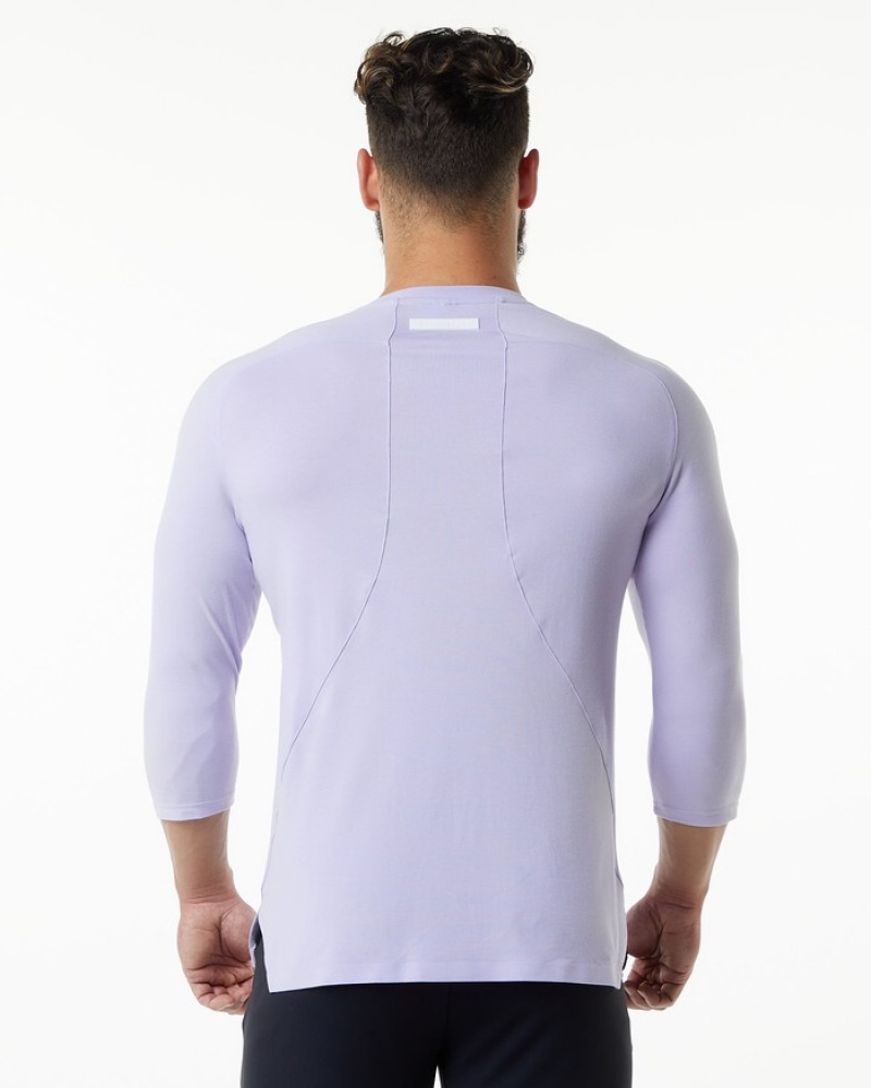 Alphalete Evo 3/4 Sleeve Overhemd Heren Paars | 98DIEOZRJ