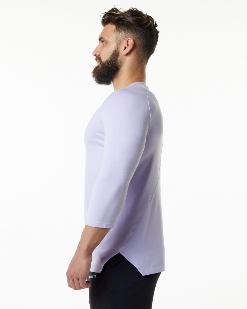 Alphalete Evo 3/4 Sleeve Overhemd Heren Paars | 98DIEOZRJ