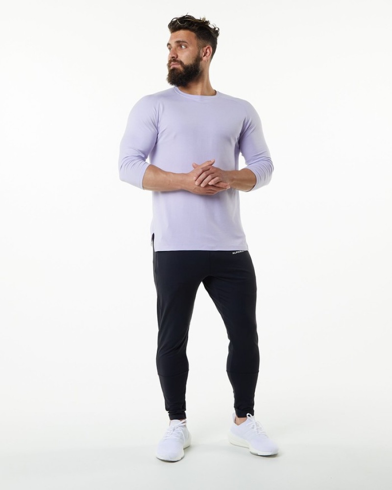 Alphalete Evo 3/4 Sleeve Overhemd Heren Paars | 98DIEOZRJ