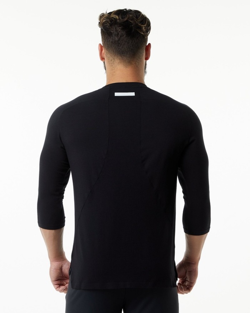 Alphalete Evo 3/4 Sleeve Overhemd Heren Zwart | 09MUXAVGO