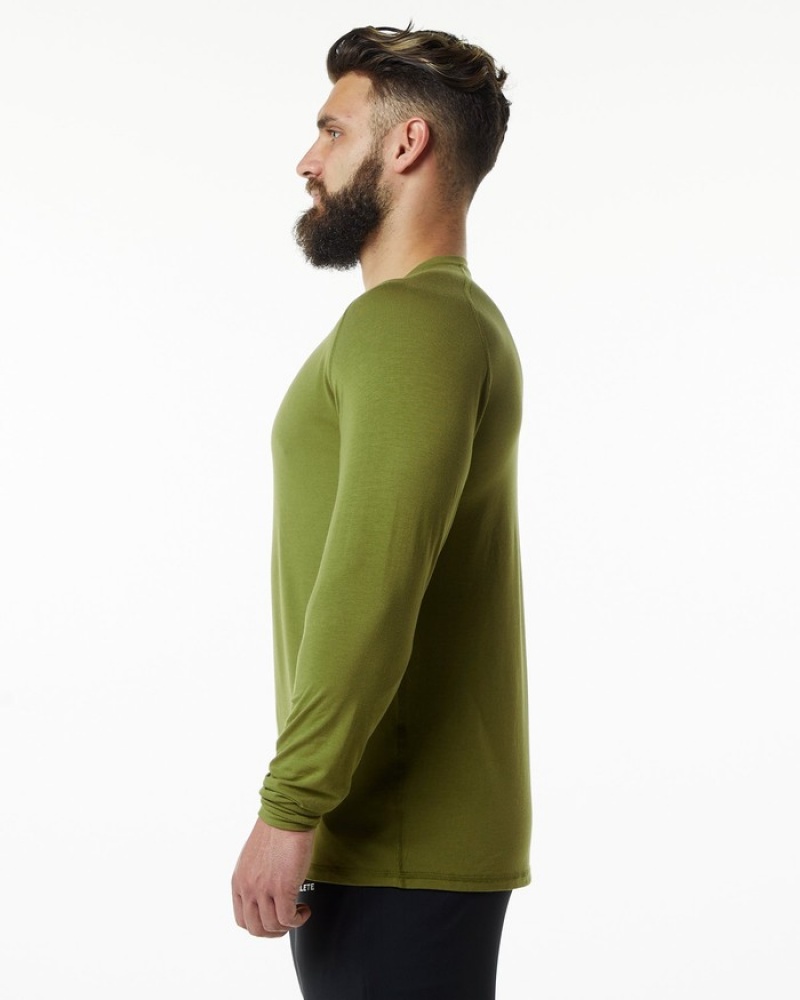 Alphalete Evo Epaulette Overhemd Heren Groen | 38ZXHAMUO