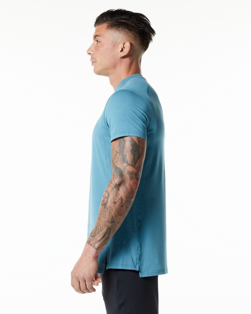 Alphalete Evo Overhemd Heren Blauw | 37KEFWYHA