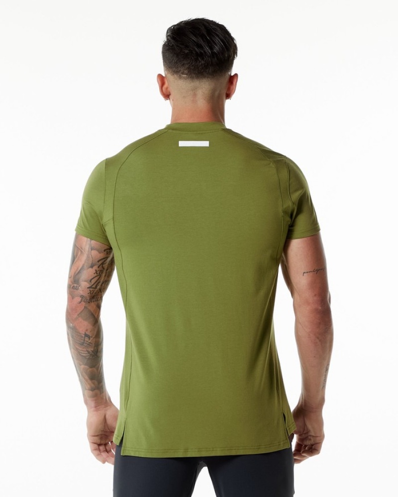 Alphalete Evo Overhemd Heren Groen | 83VRCSXIP