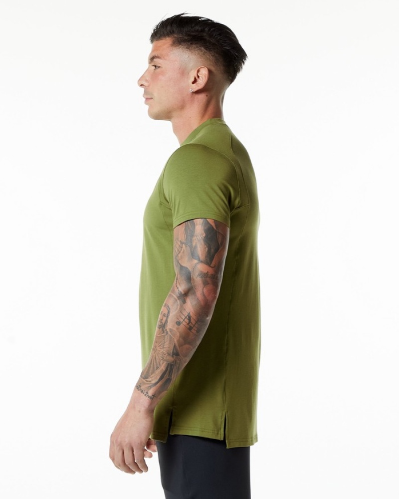 Alphalete Evo Overhemd Heren Groen | 83VRCSXIP