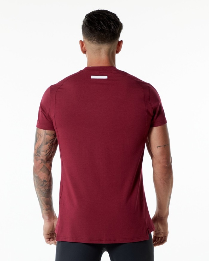 Alphalete Evo Overhemd Heren Rood | 24USBTYQJ