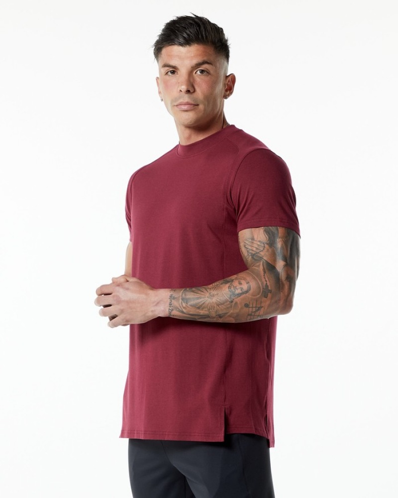 Alphalete Evo Overhemd Heren Rood | 24USBTYQJ