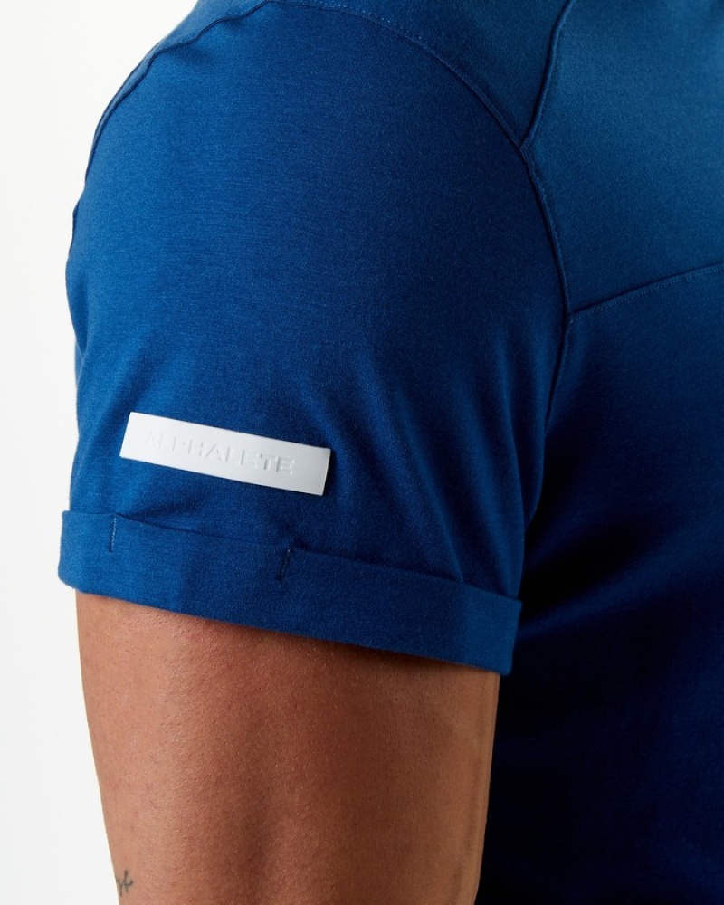 Alphalete Evo Pocket Overhemd Heren Blauw | 58BKVACOH