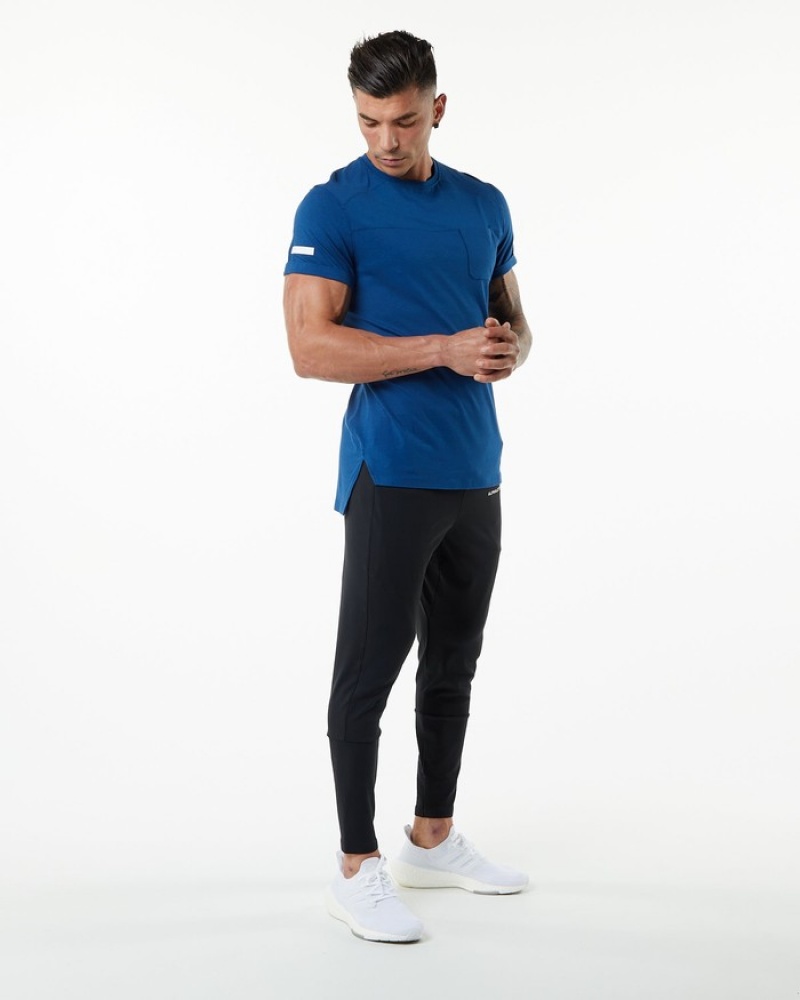 Alphalete Evo Pocket Overhemd Heren Blauw | 58BKVACOH