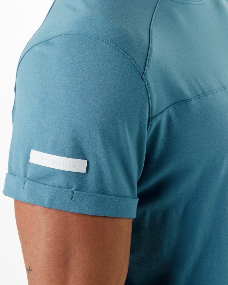 Alphalete Evo Pocket Overhemd Heren Blauw | 15ZLGBUSW