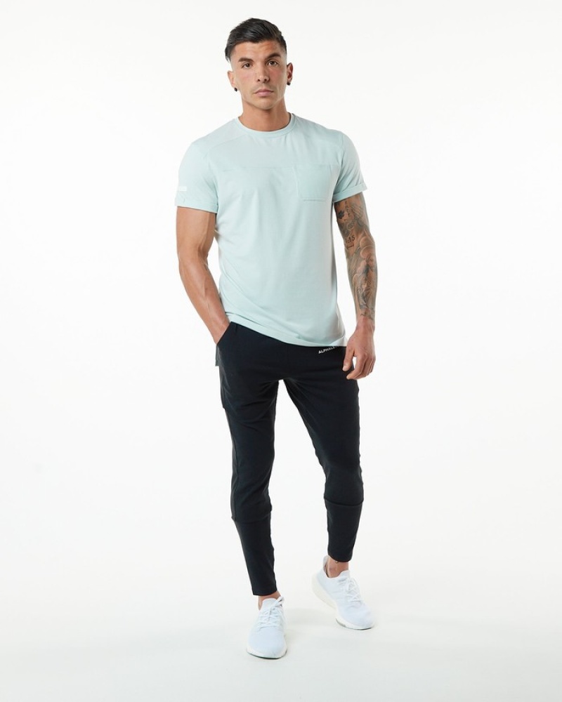 Alphalete Evo Pocket Overhemd Heren Blauw | 19RUPHDQS