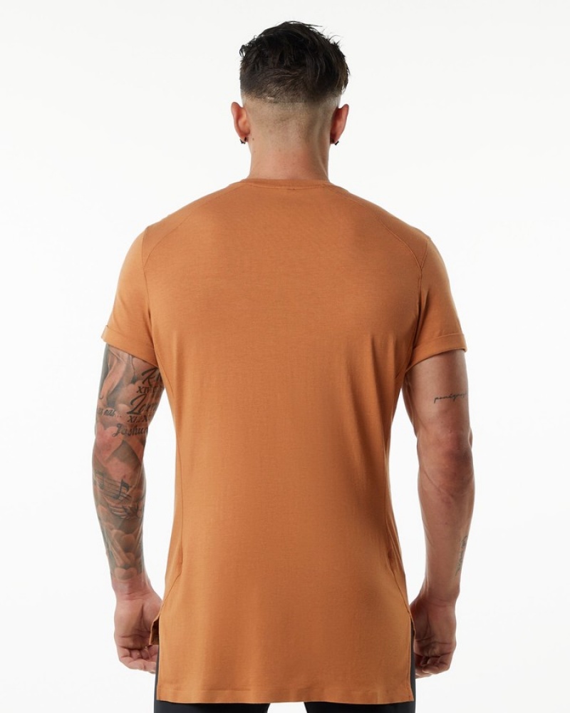 Alphalete Evo Pocket Overhemd Heren Bruin | 24XGDHVKJ