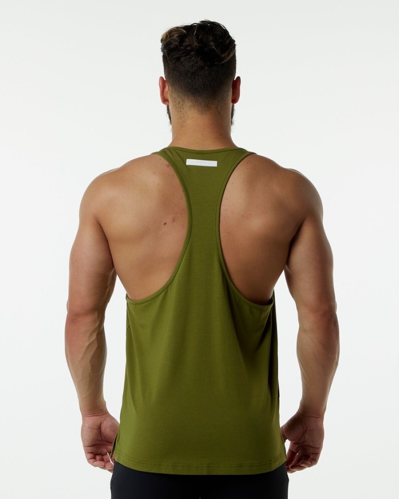 Alphalete Evo Stringer Tanktop Heren Groen | 28GKDBEPU