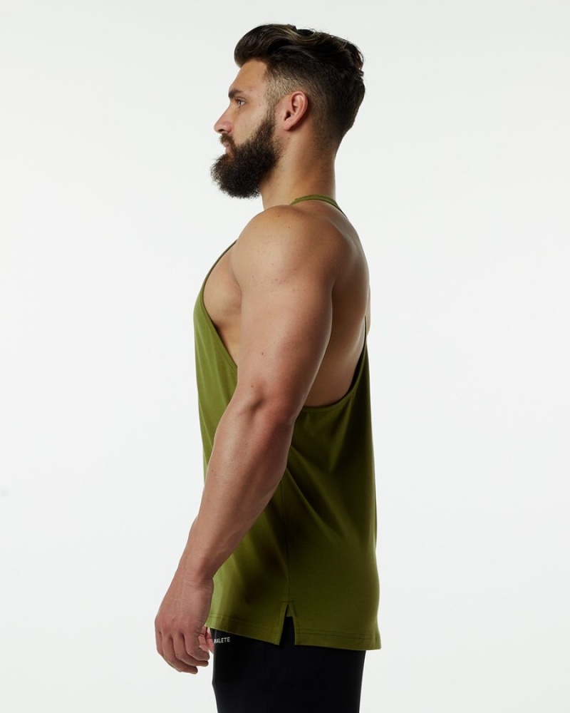 Alphalete Evo Stringer Tanktop Heren Groen | 28GKDBEPU