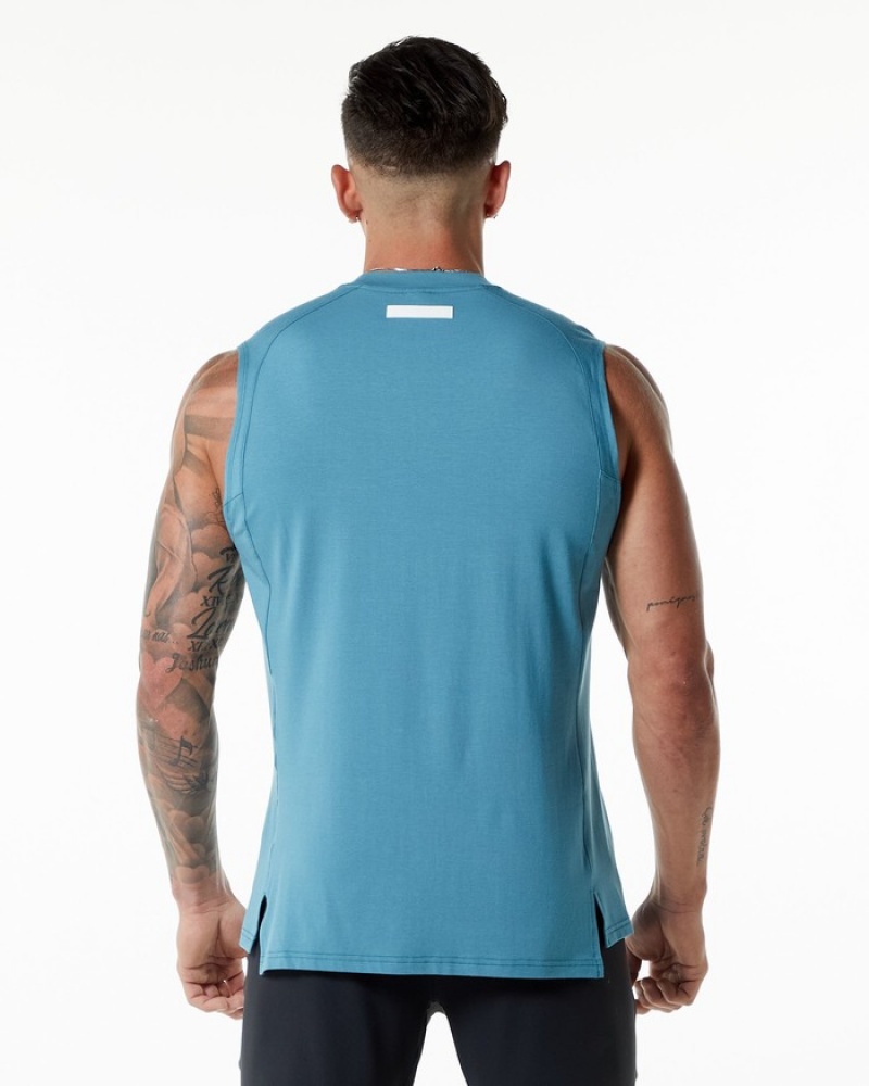 Alphalete Evo Tanktop Heren Blauw | 18GTUJWNE