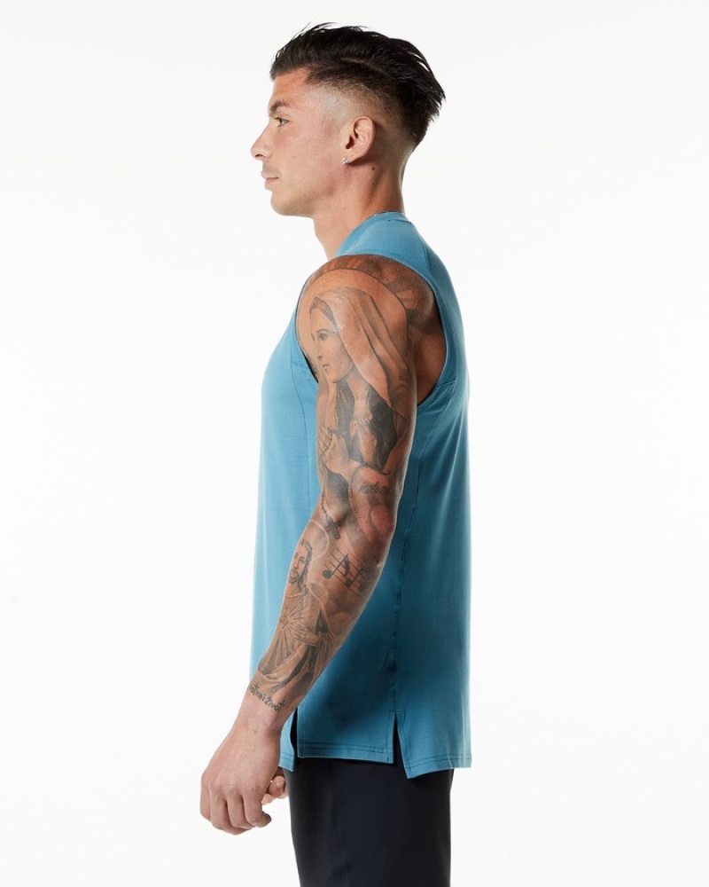 Alphalete Evo Tanktop Heren Blauw | 18GTUJWNE