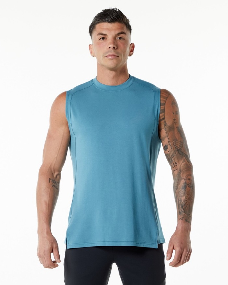 Alphalete Evo Tanktop Heren Blauw | 18GTUJWNE