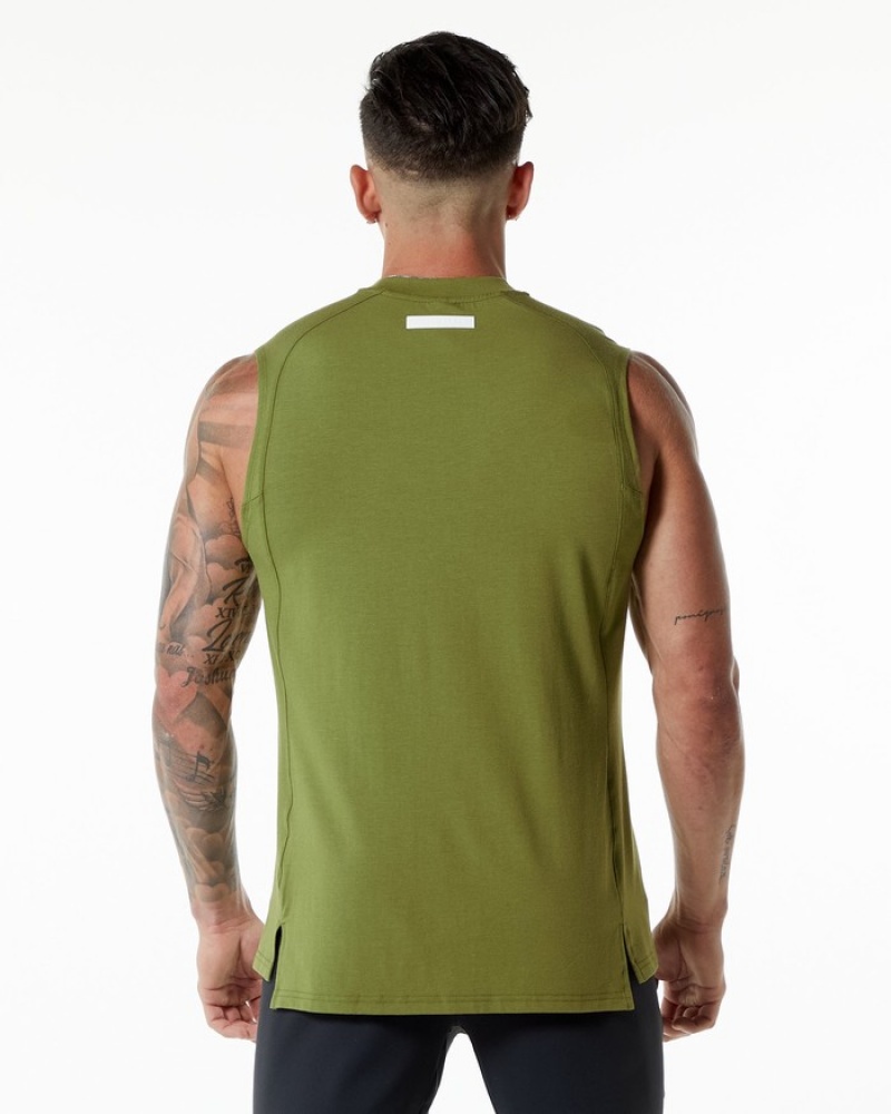 Alphalete Evo Tanktop Heren Groen | 50VTYGNSE