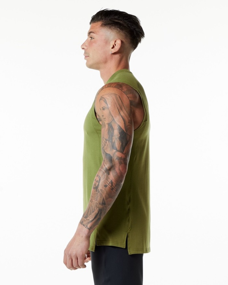 Alphalete Evo Tanktop Heren Groen | 50VTYGNSE