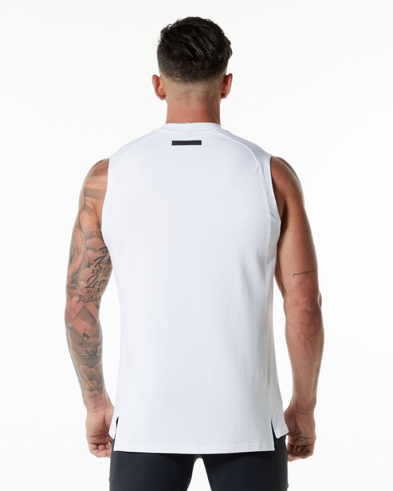 Alphalete Evo Tanktop Heren Wit | 06PBXLWVY