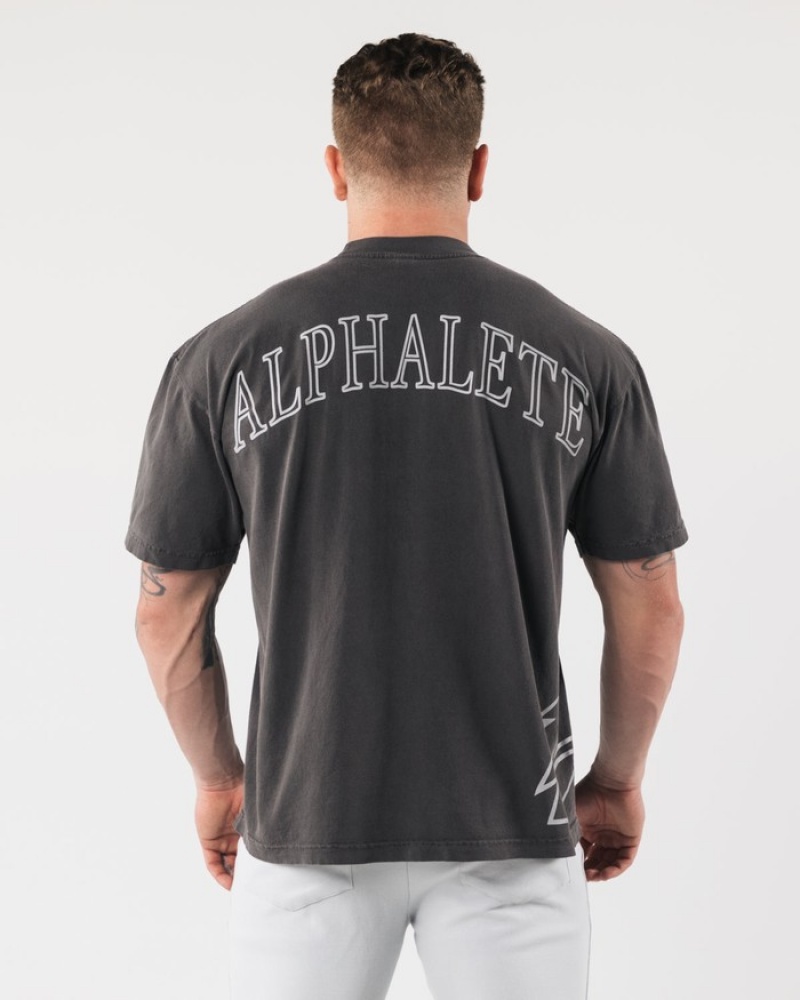 Alphalete Giant Wolf Head Overhemd Dames Zwart | 03HABWKJF