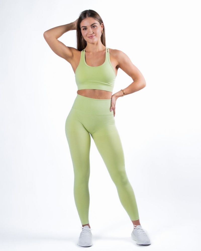 Alphalete Halo Leggings Dames Groen | 18ZYPGSLV