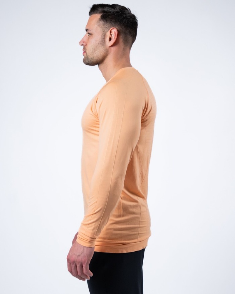 Alphalete Hero Long Sleeve Overhemd Heren Koraal | 04UCVMLOW