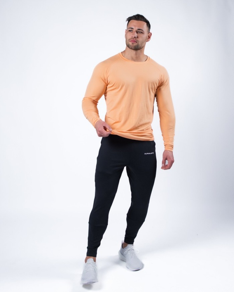 Alphalete Hero Long Sleeve Overhemd Heren Koraal | 04UCVMLOW