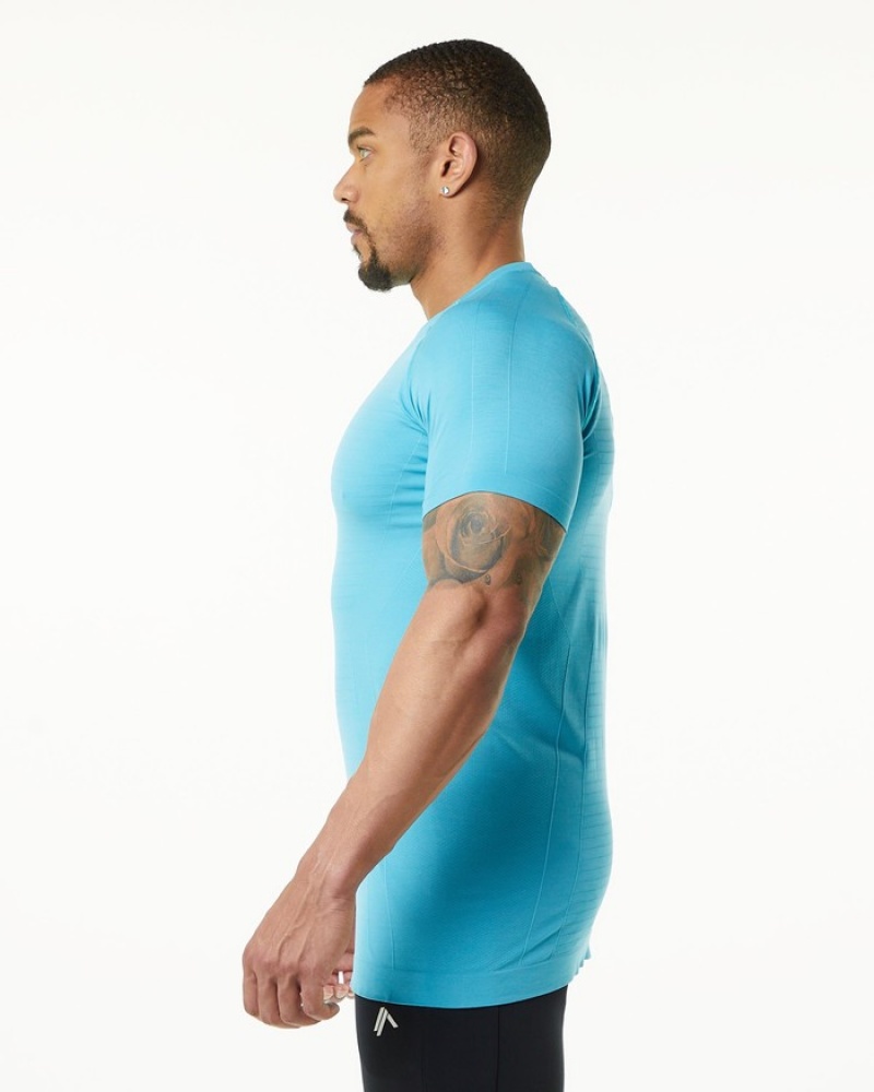 Alphalete Hero Overhemd Heren Blauw | 36CVUWQOJ