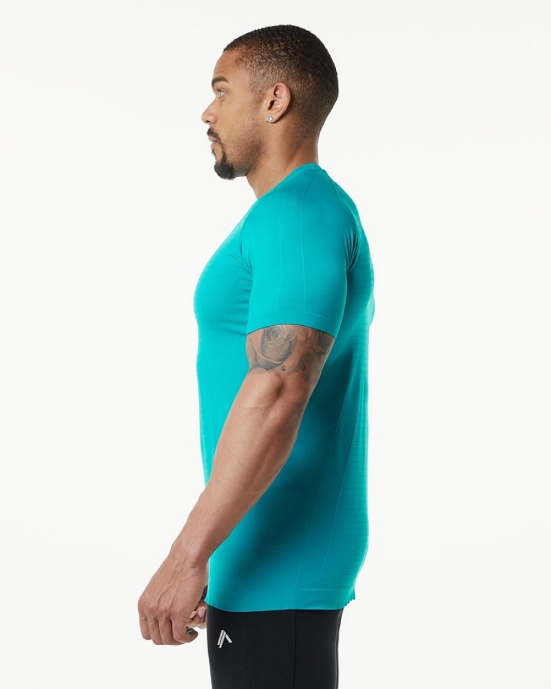 Alphalete Hero Overhemd Heren Blauw | 58RKSZNMU