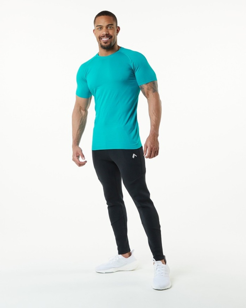 Alphalete Hero Overhemd Heren Blauw | 58RKSZNMU