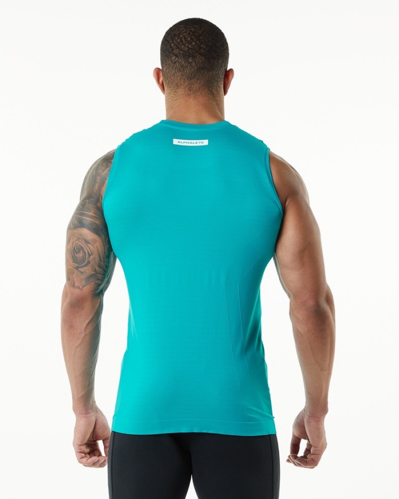 Alphalete Hero Tanktop Heren Blauw | 01WLZMDVA