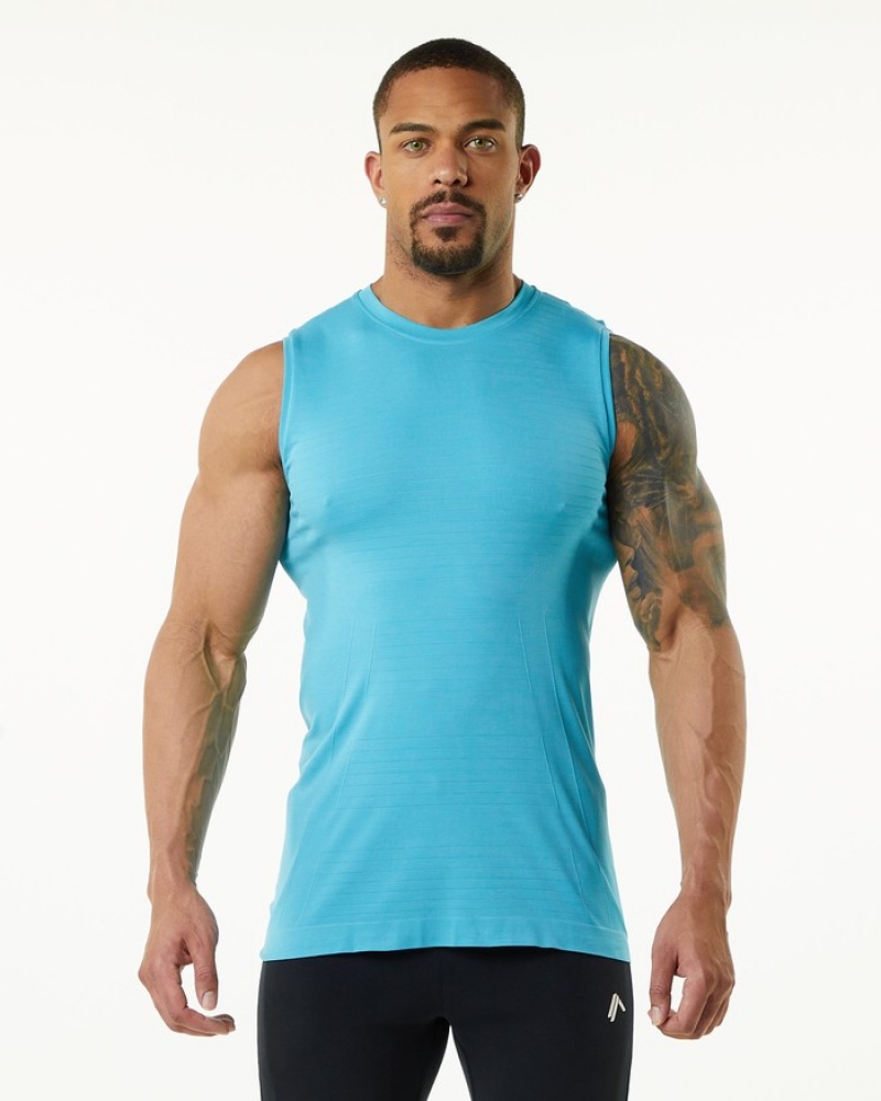 Alphalete Hero Tanktop Heren Blauw | 25FNCWQKX