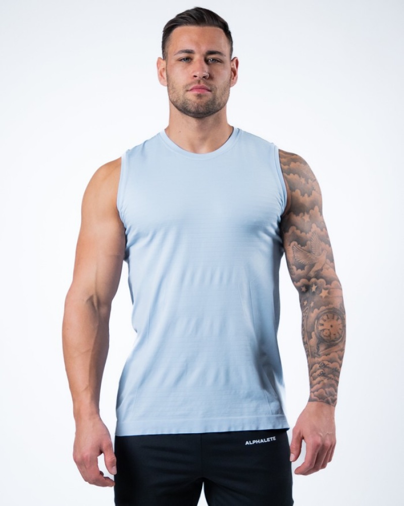 Alphalete Hero Tanktop Heren Blauw | 47NYCAIUQ