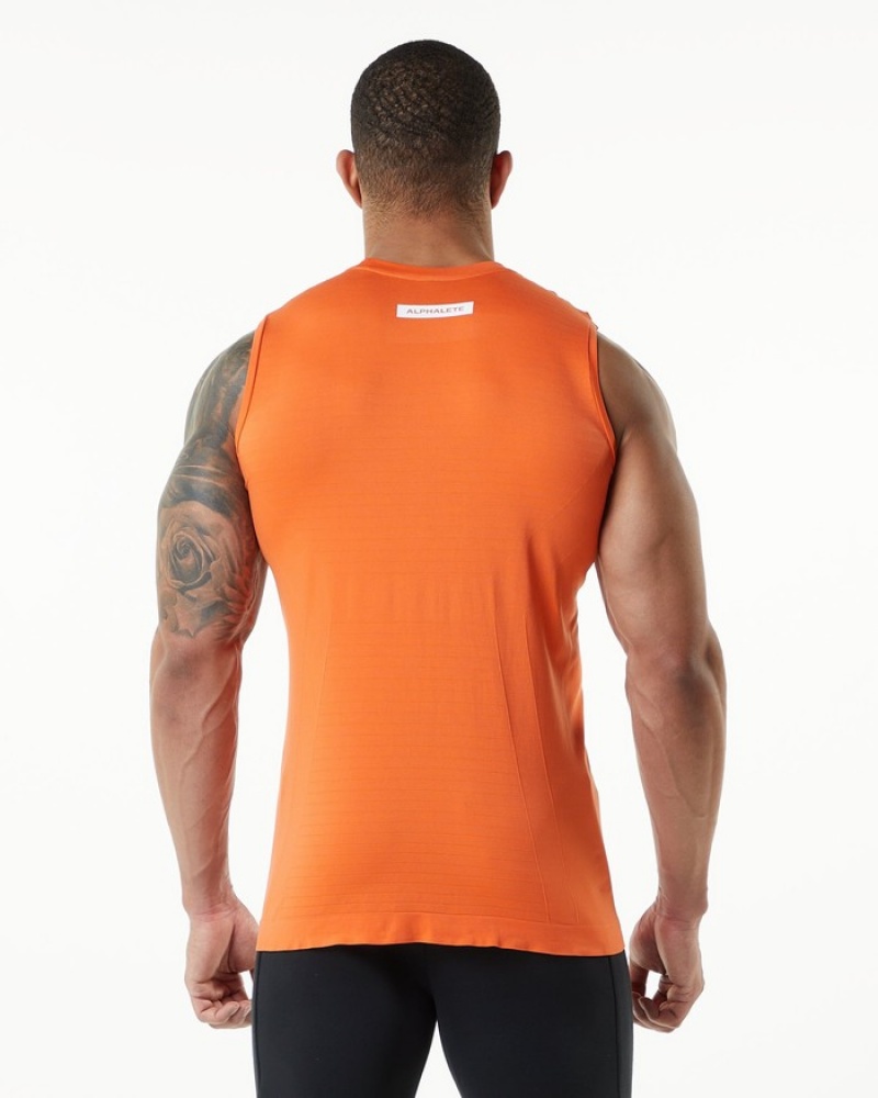 Alphalete Hero Tanktop Heren Oranje | 57ADGOMQN