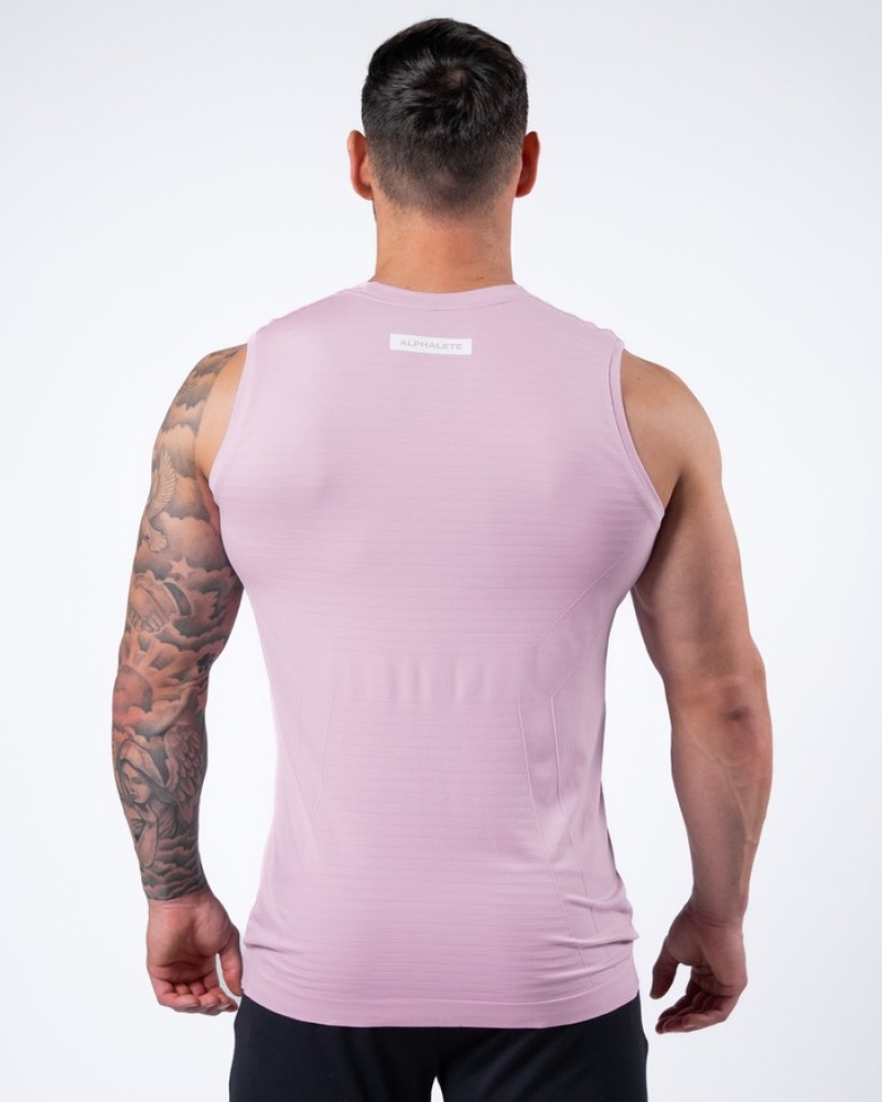 Alphalete Hero Tanktop Heren Roze | 92GIAKQNB