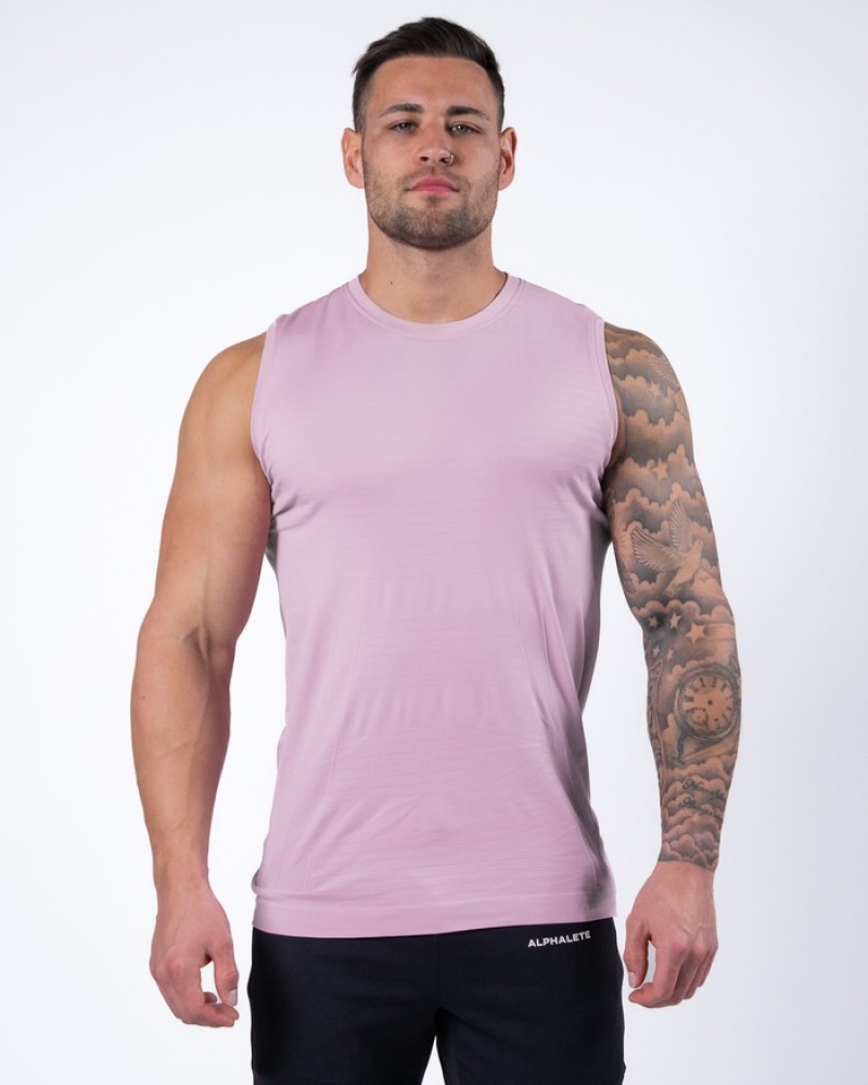 Alphalete Hero Tanktop Heren Roze | 92GIAKQNB