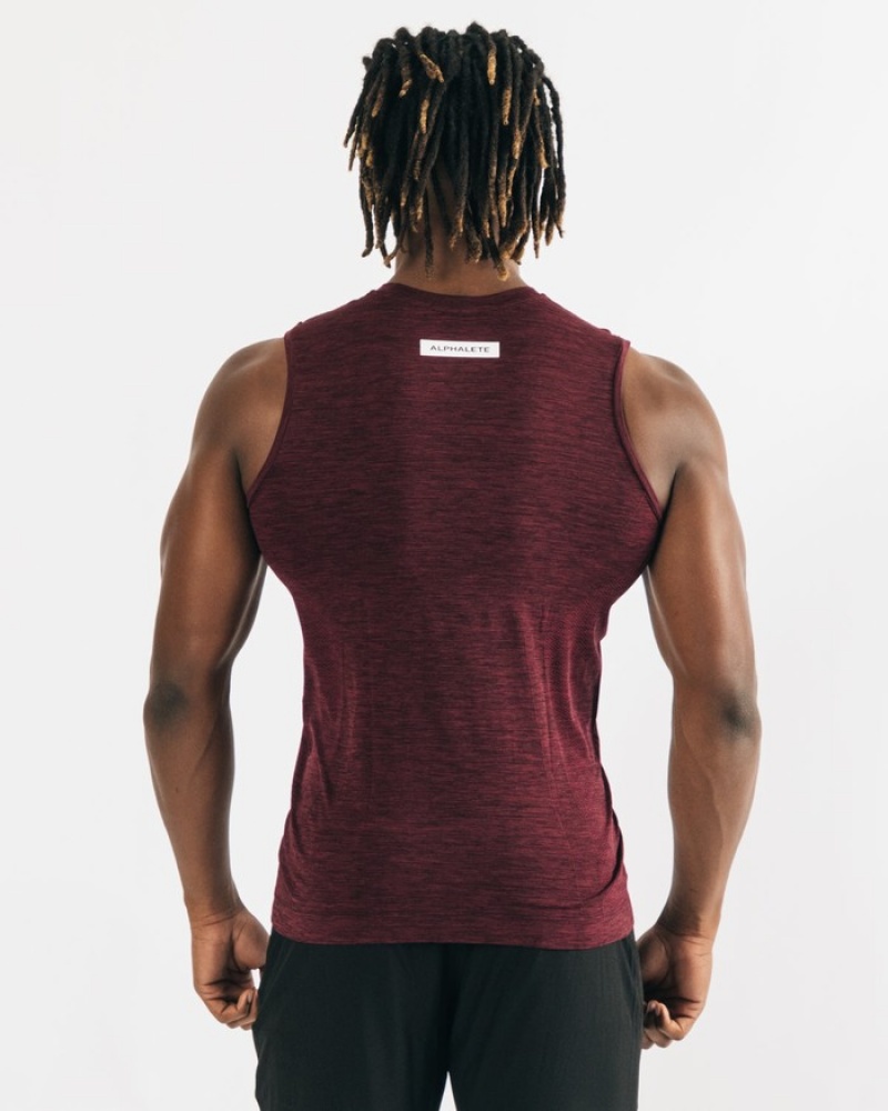 Alphalete Hero Tanktop Heren Zwart Roze | 20NPVJGWK