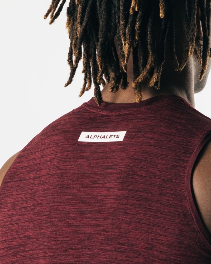 Alphalete Hero Tanktop Heren Zwart Roze | 20NPVJGWK