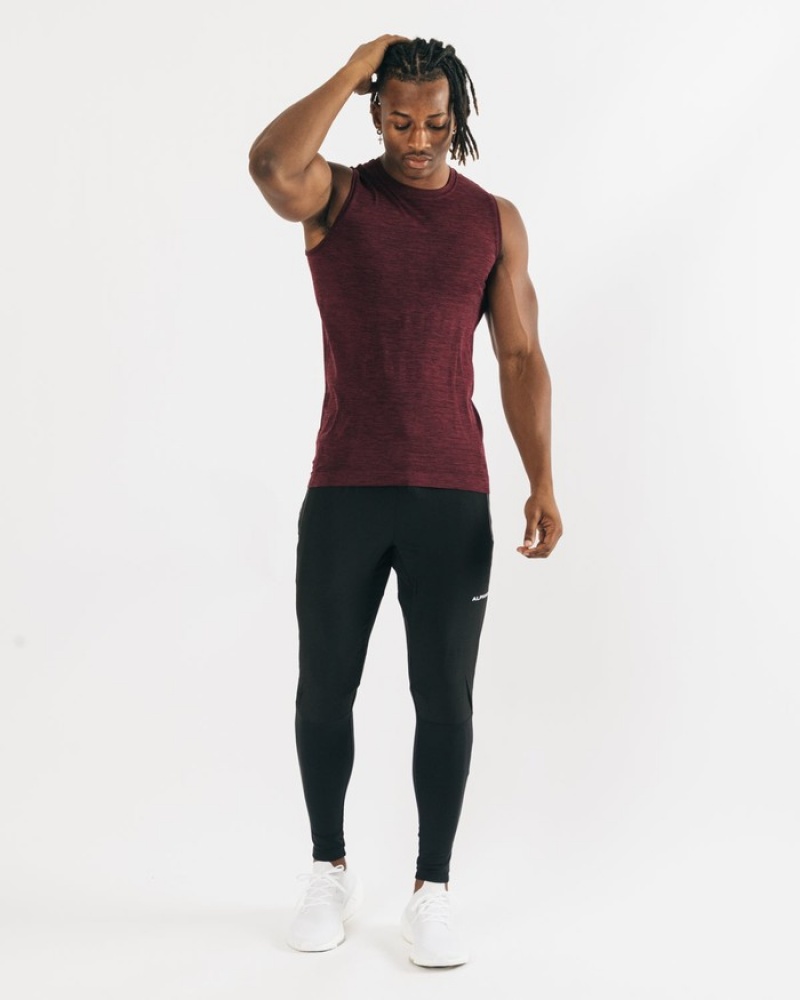 Alphalete Hero Tanktop Heren Zwart Roze | 20NPVJGWK