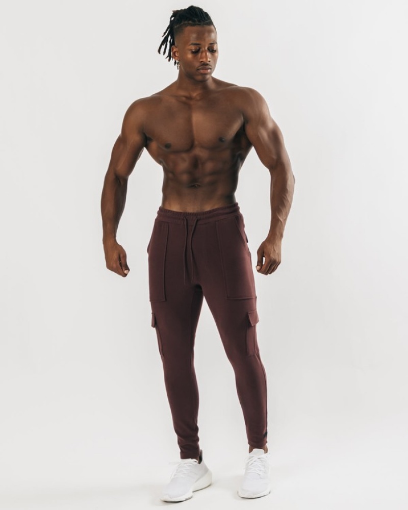 Alphalete Identity Cargo Joggingbroeken Heren Bordeaux | 43HINWRQV