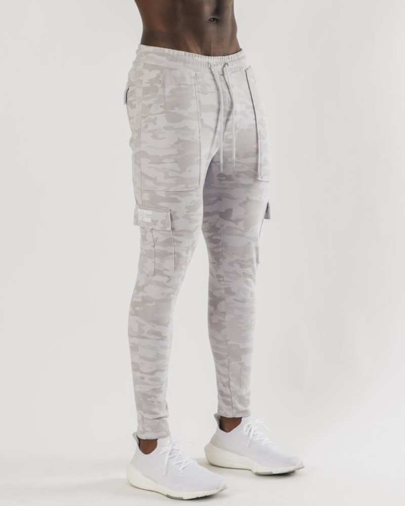 Alphalete Identity Cargo Joggingbroeken Heren Zilver Camo | 12QVTYIXJ