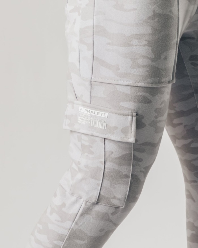 Alphalete Identity Cargo Joggingbroeken Heren Zilver Camo | 12QVTYIXJ