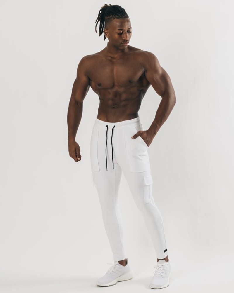 Alphalete Identity Cargo Joggingbroeken Heren Wit | 31YNTDFES