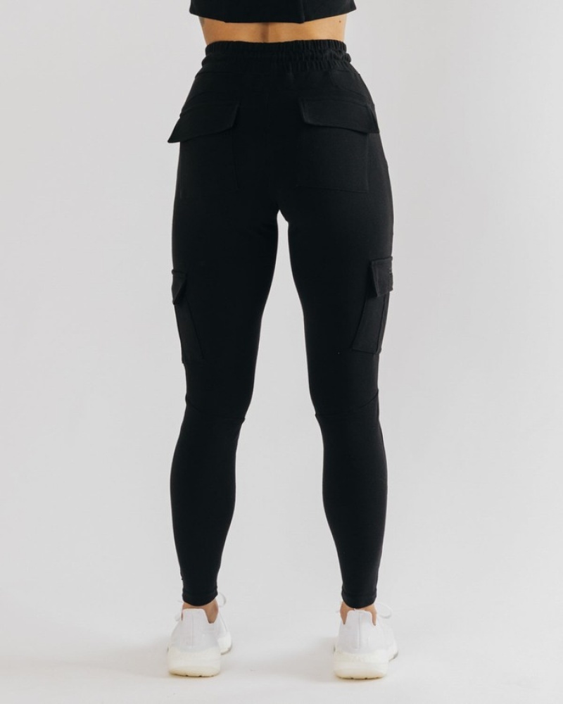 Alphalete Identity Cargo Joggingbroeken Dames Zwart | 87GITBRMS